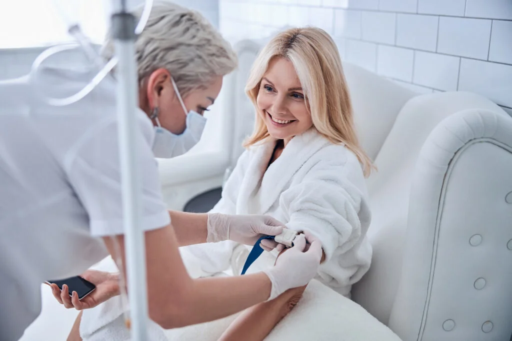 Patient having an IV Therapy session